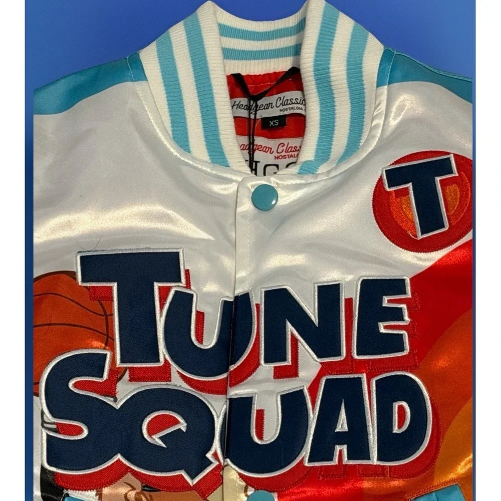 Space Jam Lola Bunny Satin Jacket Youth XS‎ Kids Tune Squad NWT Headgear
